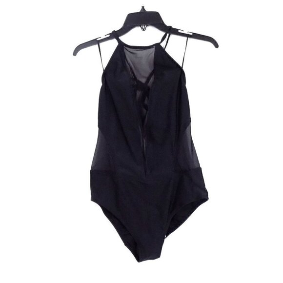 Ted Baker London One Piece Swimsuit US Size 8 Black Mesh Panels Ted Size 3 New - Picture 1 of 7